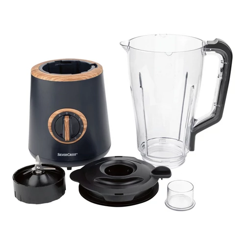 SilverCrest SSMKH 600 A1 turmixgép fa htású elemekkel 600 W 1,8L szürke