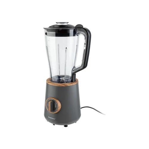  turmixgép fa htású elemekkel 600 W 1,8L szürke