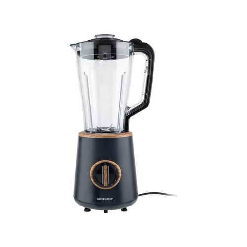 SilverCrest SSMKH 600 A1 turmixgép fa htású elemekkel 600 W 1,8L szürke