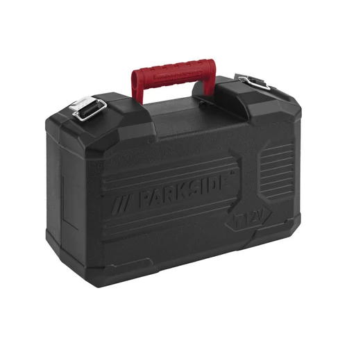 ParkSide akkus sarokcsiszoló, kézi flex kofferben, 12V-os,akku és töltő nélkül PWSA 12 C3