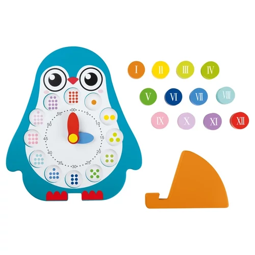 PlayTive tanuló óra fából 14 részes Stabil fa talp