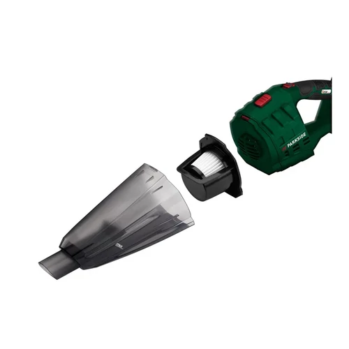 ParkSide PHSSA 20-Li D2 SOLO X20V akkus vezeték nélküli kézi porszívó, morzsaporszívó akku és töltő nélkül