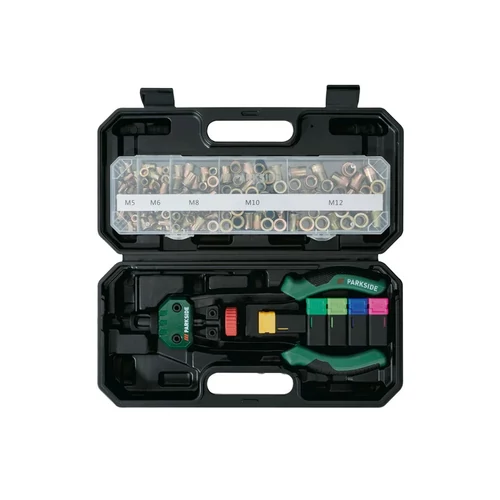 PARKSIDE SZE 150 szegecsanya húzó készlet – szegecsanya fogó tartozékokkal