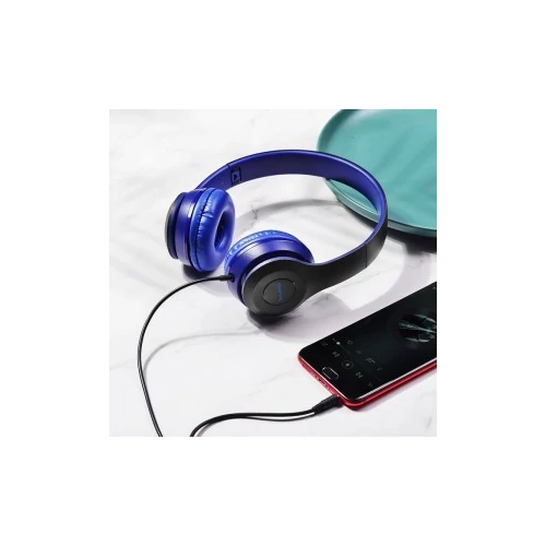 Borofone Star BROAD Vezetékes Fejhallgató Kék