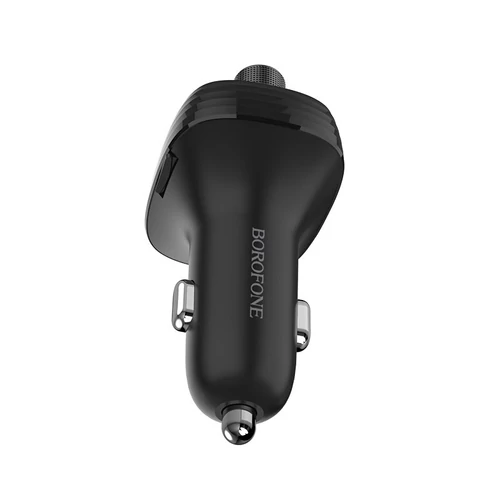Borofone BZ12  Autós töltő, 2 x USB, 2.4A Fekete