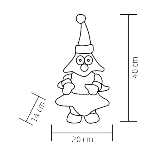 Éneklő, táncoló fenyő 38cm