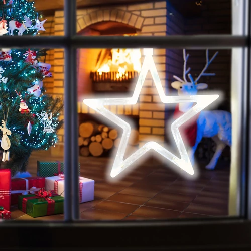 Csillag formályú LED-es ablakdísz