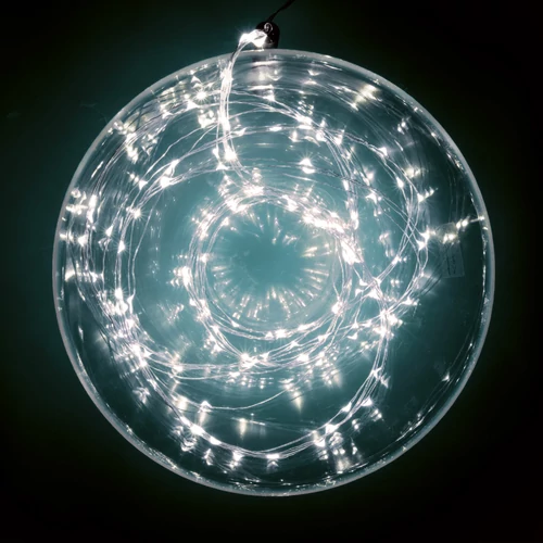 Micro LED-es fényfüzérköteg kültéri, 10 füzér-füzérenként 20db LED hidegfény