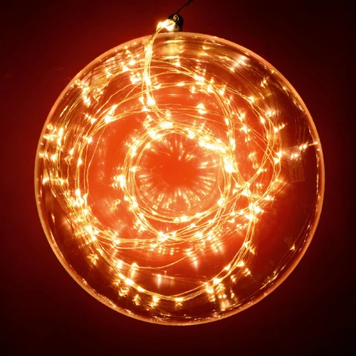 Micro LED-es fényfüzérköteg kültéri, 10 füzér-füzérenként 20db LED melegfény