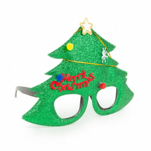 Party szemüveg - Karácsonyfa mintával
