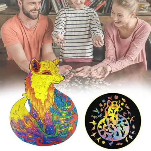 Fa puzzle gyerekeknek - róka