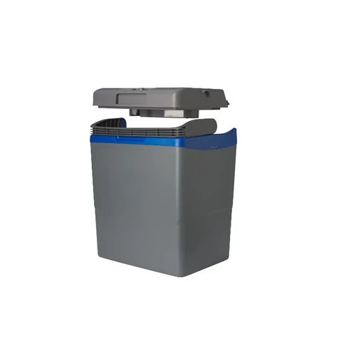 Crivit CoolBox ECO CEK 29 B5 hálózati-autós elektromos hűtőtáska fűtés funkcióval, 29L , szürke / sötétkék