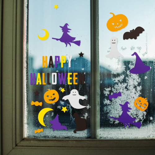 Halloween-i papír matrica szett - többféle motívum