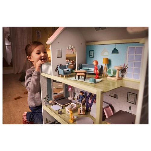 PlayTive 54 részes, 3 szintes XXL fa babaház