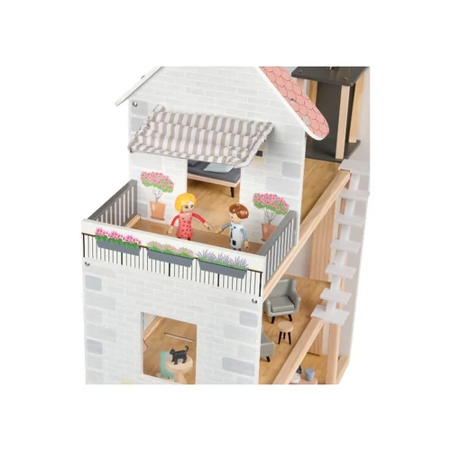 PlayTive 54 részes, 3 szintes XXL fa babaház