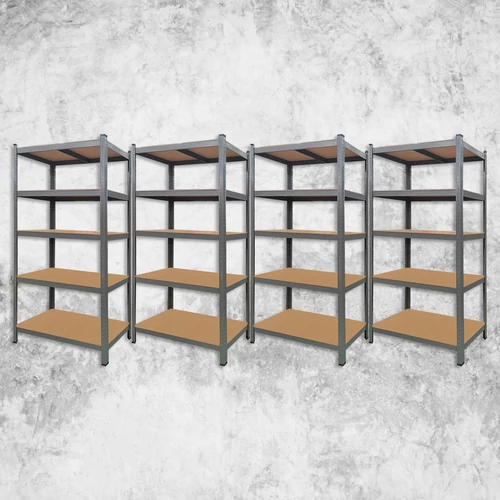 SZÜRKE 4db Salgó polc, 5 szintes 180x90x40cm (4dbx3752)