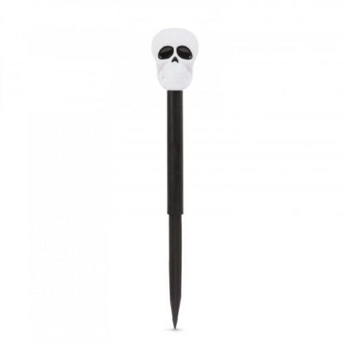 Halloween Led-es szolár lámpa koponya műanyag 6 x 5 x 26 (+11) cm