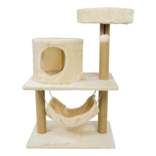 Macskabútor, macskafa kétszintes 90cm (ST040-BEIGE) kaparófa