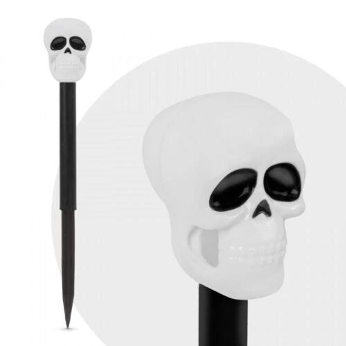 Halloween Led-es szolár lámpa koponya műanyag 6 x 5 x 26 (+11) cm