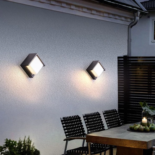 Kültéri fali LED lámpa 12W fekete IP65 vízálló (OUTDOOR-LED-605-BLACK-3000K)