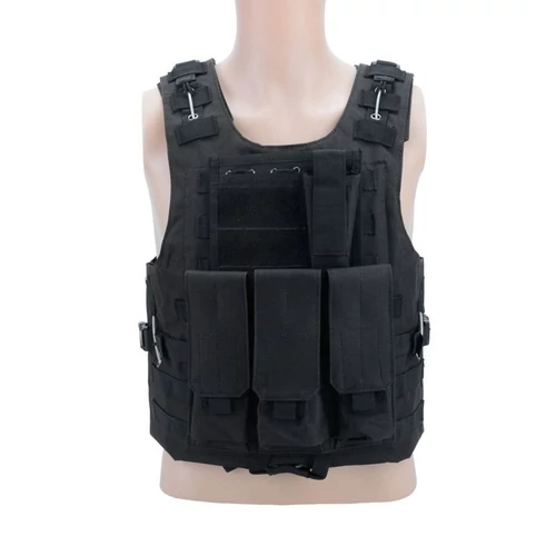 Military mellény, taktikai mellény fekete (BL042-BLACK)