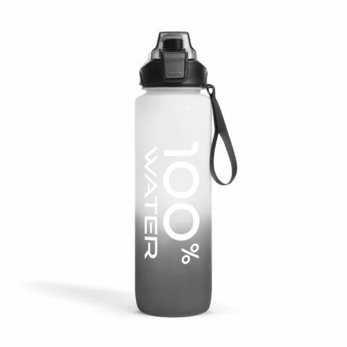 Sport kulacs - 1L - opálos - fekete-fehér színátmenetes