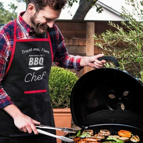 Grill kötény - 61 x 75,5 cm felnőtt méret, fekete