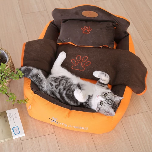 HOOPET kutyafekhely, kutyaágy, macska fekhely, macskaágy narancssárga színű S méret (HOOPET-76403-S-ORANGE)