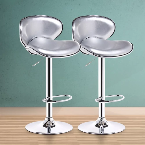 2 db bárszék háttámlával ezüst (SHELL-SILVER)