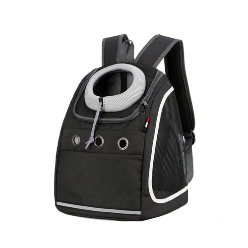 Kisállat hordozó táska, kutya, macska hátizsák fekete (pet-carrier-3-black-SH009)