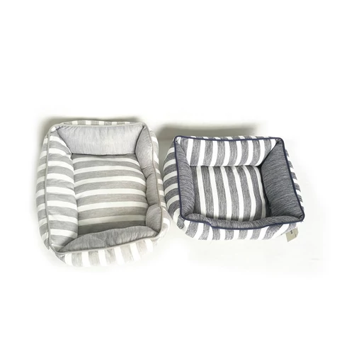 Kutyafekhely, kutyaágy, macska fekhely, macskaágy Szürke színben M méret (PET-BED-STRIPED-GREY-M)