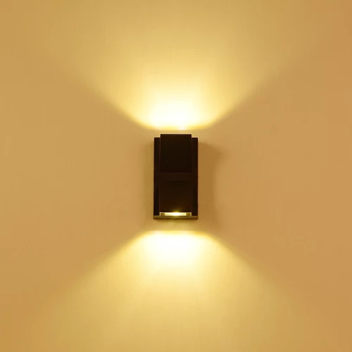 Kültéri fali LED lámpa 6W fekete IP65 vízálló (OUTDOOR-LED-1007-BLACK-3000K)