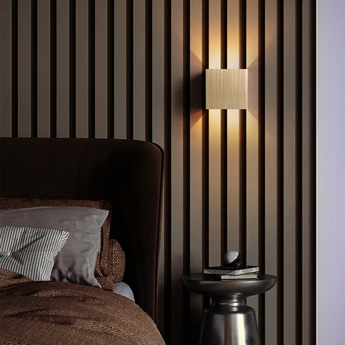 Kültéri fali LED lámpa 12W arany színű IP65 vízálló (OUTDOOR-LED-1003-2-GOLD)