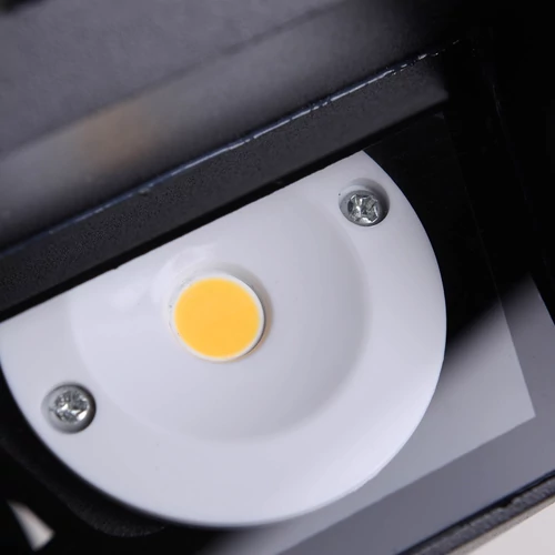 Kültéri fali LED lámpa 10W fekete IP65 vízálló 3000K meleg fényű (1017-1-BLACK-3000K)