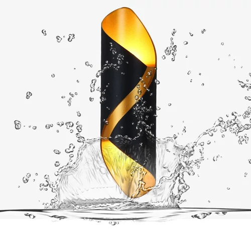 Kültéri fali LED lámpa 10W fekete-arany színű IP65 vízálló 3000K meleg fényű (1092-BLACK-GOLD-3000K)