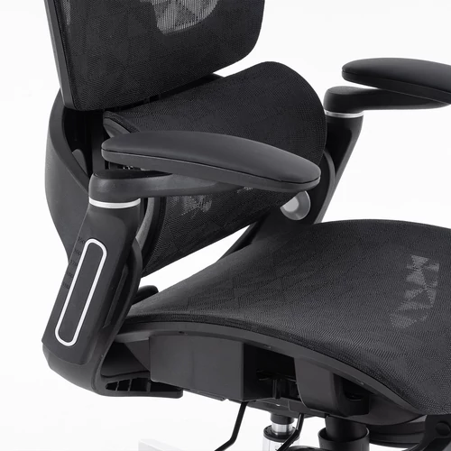 Prémium ergonomikus irodai szék, forgószék, fekete hálós (E05) 