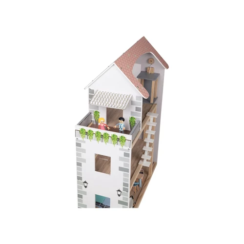 Playtive Játékos Fa babaház, 39 db